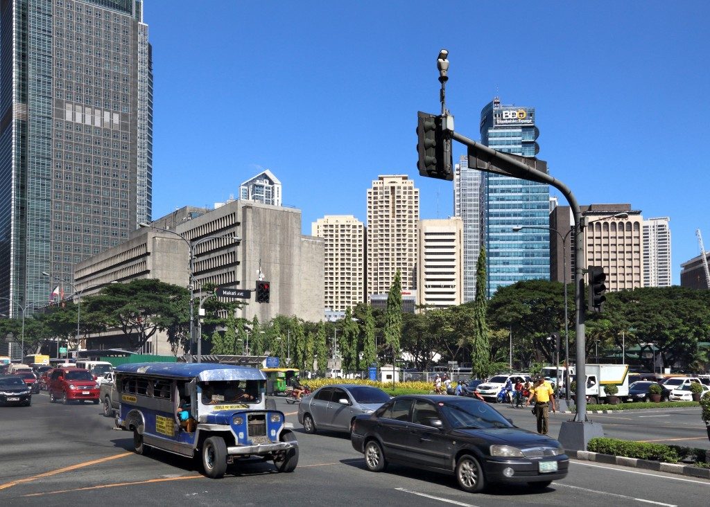 Jeepney at Ayala avenue Makati