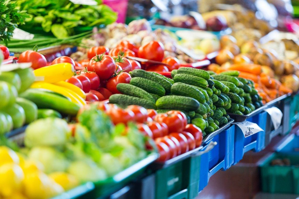 Fresh produce in market