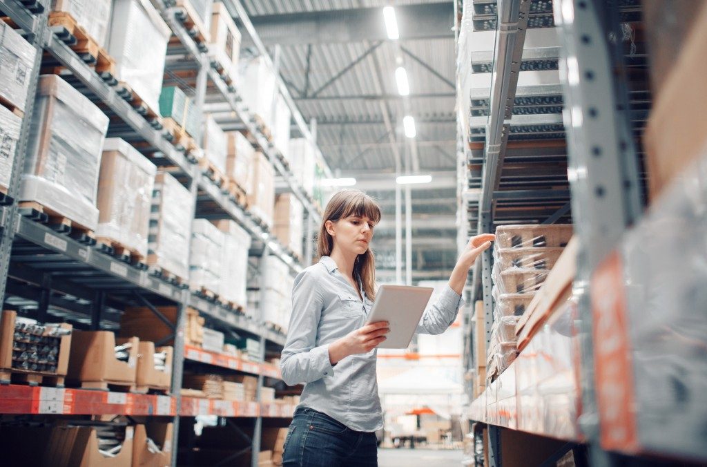 working in a warehouse