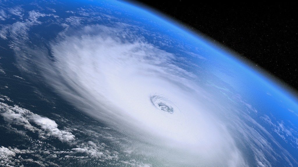 Satellite image of a hurricane