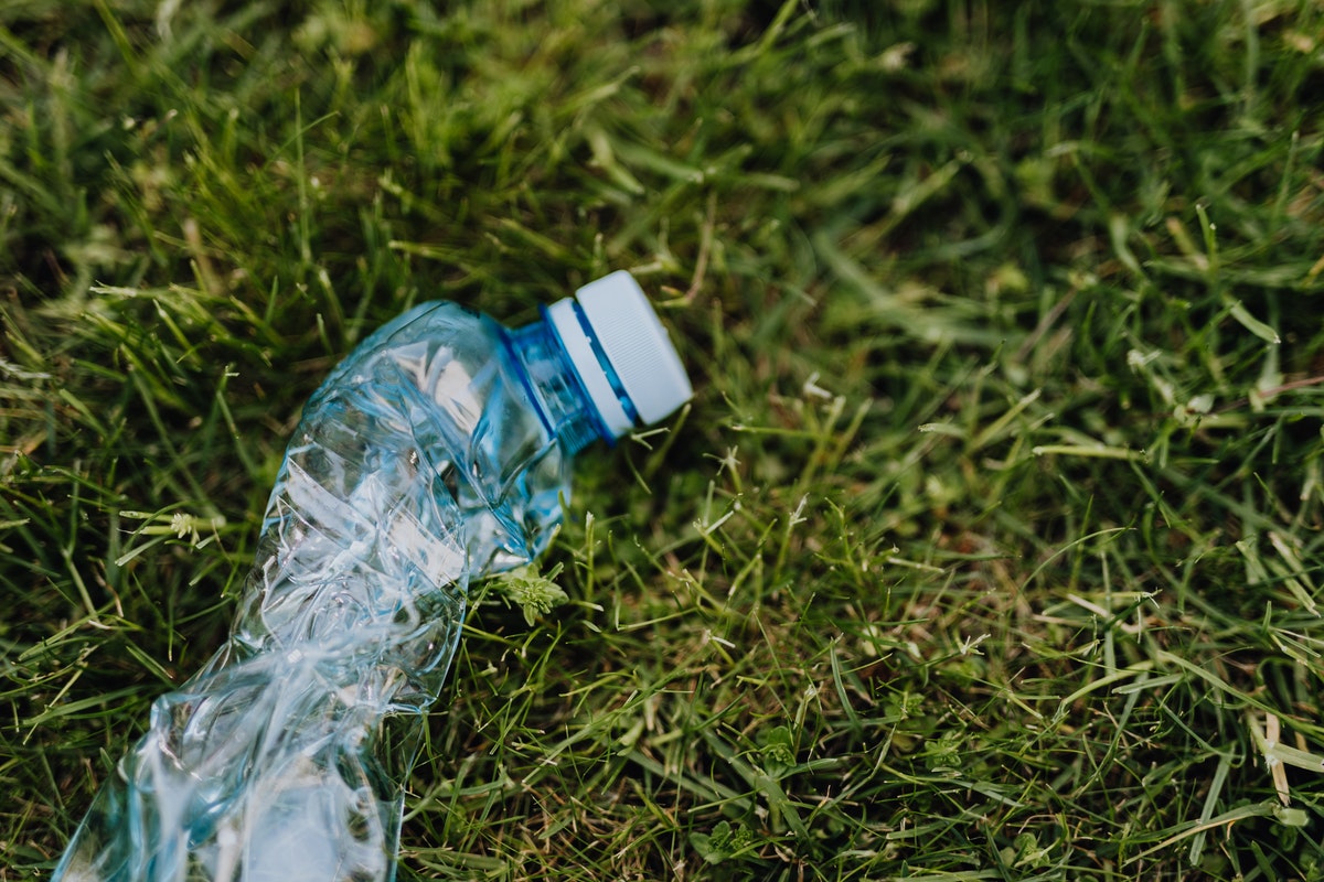 used and crumpled plastic bottle