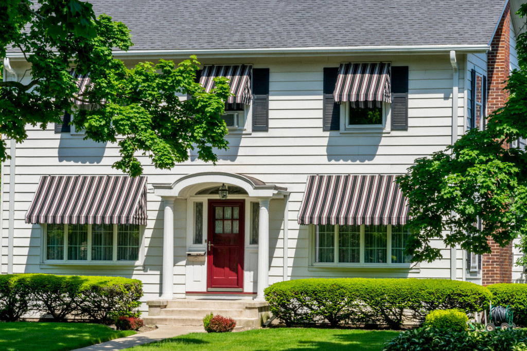 front of the house