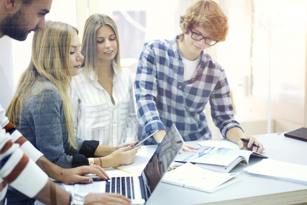 employees communicating with each other