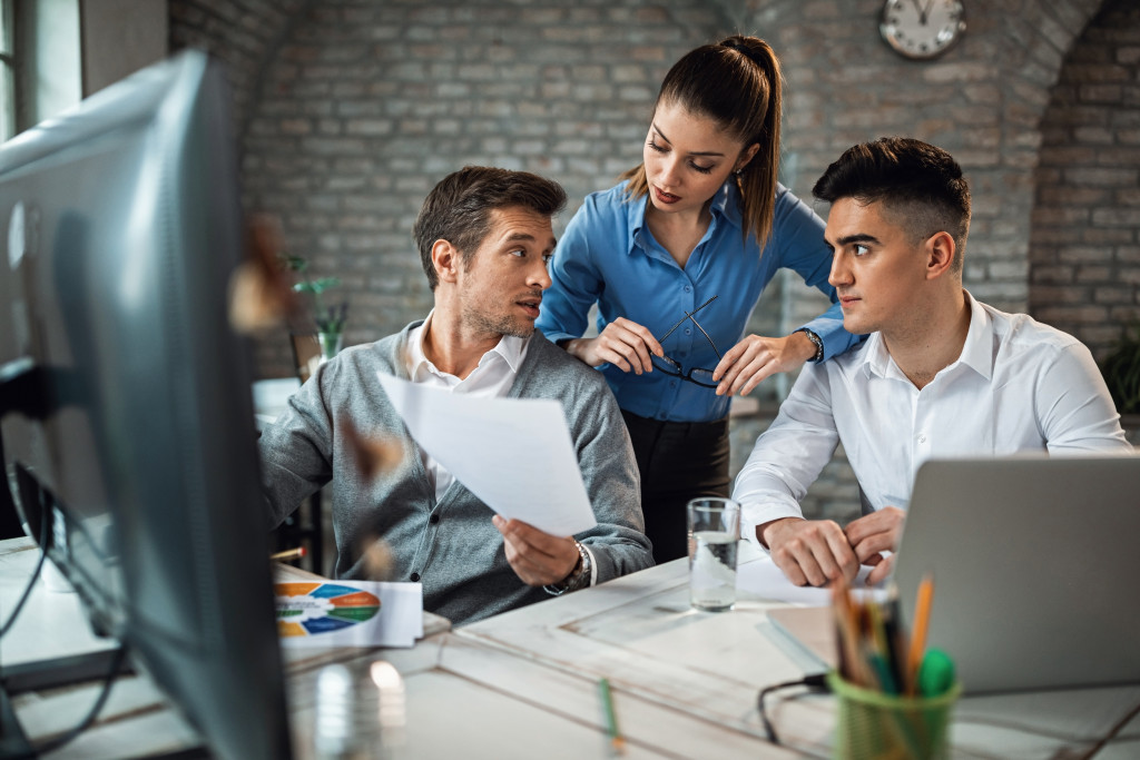 group of people working together