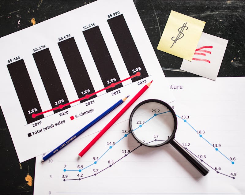 business finance and sales report